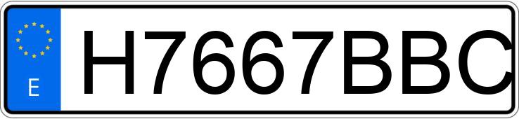 Numer rejestracyjny H7667BBC posiada MERCEDES 230 (113)