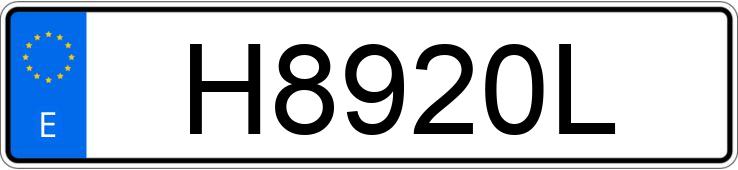 Numer rejestracyjny H8920L posiada HONDA VISION