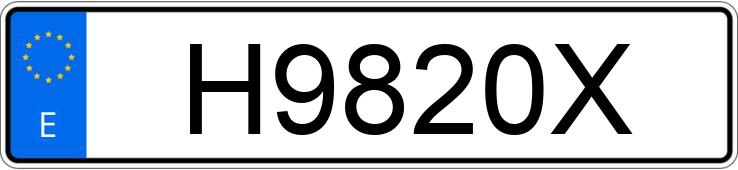 Numer rejestracyjny H9820X posiada OPEL MOVANO