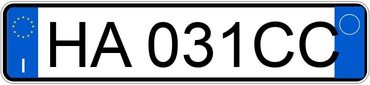 Numer rejestracyjny HA031CC posiada TESLA Model Y