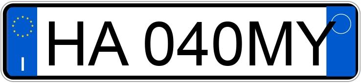 Numer rejestracyjny HA040MY posiada BMW Serie 1