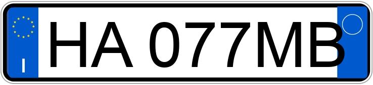 Numer rejestracyjny HA077MB posiada LAMBORGHINI Gallardo