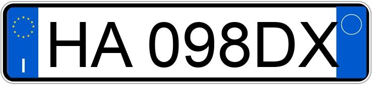 Numer rejestracyjny HA098DX posiada TESLA Model 3