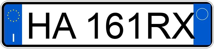 Numer rejestracyjny HA161RX posiada AUDI A3 4a serie