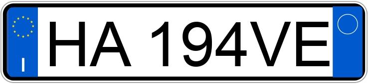 Il numero di registrazione HA194VE ha TESLA Model 3 Il numero di registrazione HA194VE ha TESLA Model 3