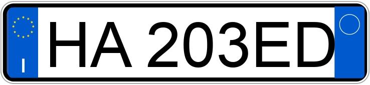 Il numero di registrazione HA203ED ha CITROEN C3
