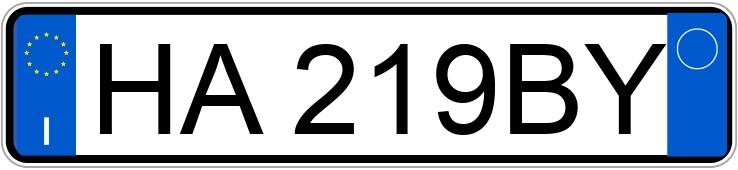 Numer rejestracyjny HA219BY posiada AUDI A3 4a serie