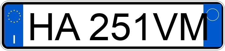 Numer rejestracyjny HA251VM posiada FORD Puma