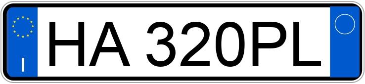 Numer rejestracyjny HA320PL posiada  
