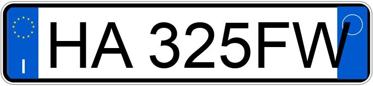 Numer rejestracyjny HA325FW posiada ALFA ROMEO Junior