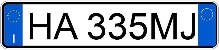 Numer rejestracyjny HA335MJ posiada PEUGEOT 108