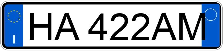 Numer rejestracyjny HA422AM posiada FIAT 500 Numer rejestracyjny HA422AM posiada FIAT 500