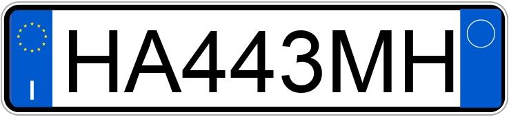 Numer rejestracyjny HA443MH posiada MCLAREN GT