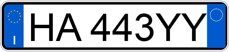 Numer rejestracyjny HA443YY posiada VOLKSWAGEN Golf 7a serie Numer rejestracyjny HA443YY posiada VOLKSWAGEN Golf 7a serie