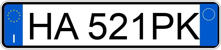 Numer rejestracyjny HA521PK posiada  