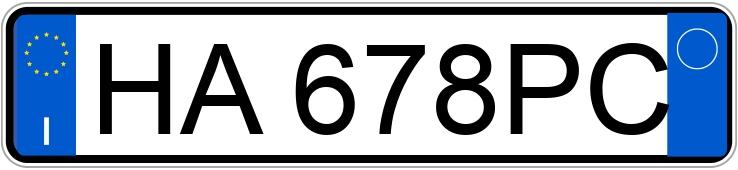 Numer rejestracyjny HA678PC posiada FIAT Panda 3a serie