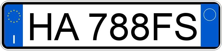 Registreringsnummeret HA788FS har DR dr 6.0