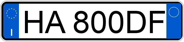 Numer rejestracyjny HA800DF posiada PEUGEOT 208