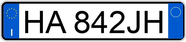 Numer rejestracyjny HA842JH posiada AUDI A3 4a serie