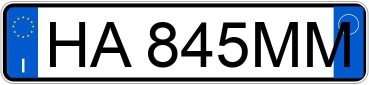 Numer rejestracyjny HA845MM posiada  