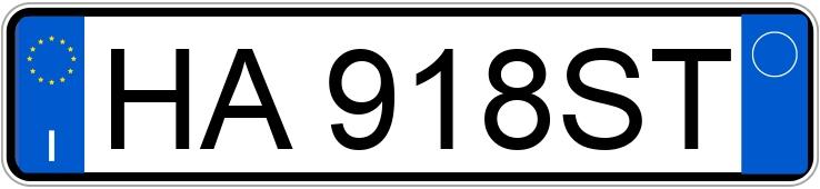 Numer rejestracyjny HA918ST posiada  