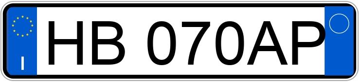 Numer rejestracyjny HB070AP posiada MG ZS