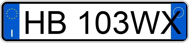 Numer rejestracyjny HB103WX posiada TESLA Model Y