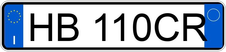 Numer rejestracyjny HB110CR posiada BMW Serie 1