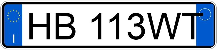 Numer rejestracyjny HB113WT posiada SUBARU Crosstrek