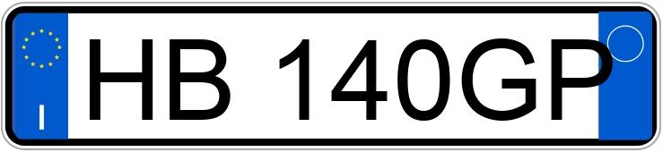 Numer rejestracyjny HB140GP posiada AUDI A3 4a serie