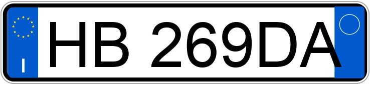 Numer rejestracyjny HB269DA posiada VOLKSWAGEN Golf 8a serie Numer rejestracyjny HB269DA posiada VOLKSWAGEN Golf 8a serie