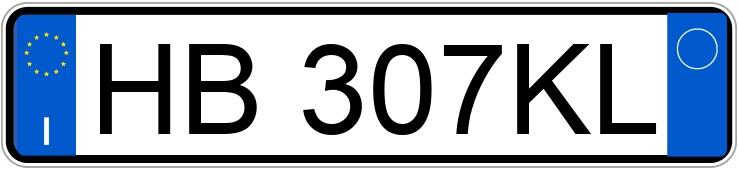 Numer rejestracyjny HB307KL posiada AUDI A3 4a serie