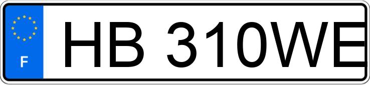 Numer rejestracyjny HB310WE posiada VOLKSWAGEN GOLF VII