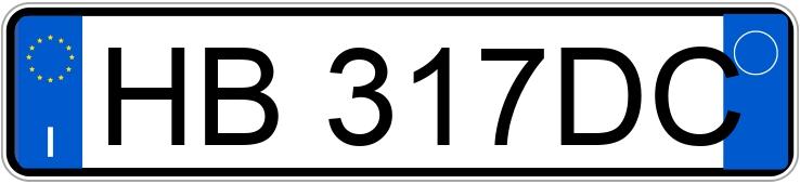 Numer rejestracyjny HB317DC posiada  