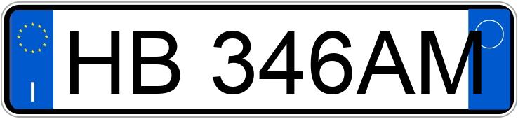 Numer rejestracyjny HB346AM posiada  