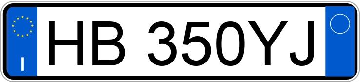 Numer rejestracyjny HB350YJ posiada BMW Serie 1