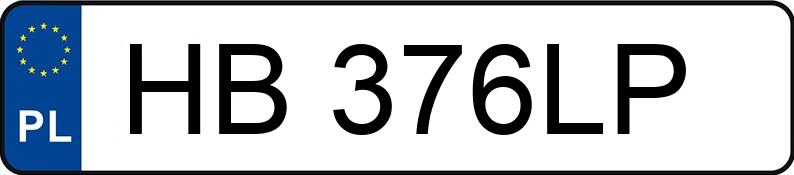 Numer rejestracyjny HB376LP - pojazd specjalny