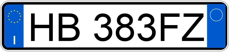 Numer rejestracyjny HB383FZ posiada VOLKSWAGEN Polo 6a serie