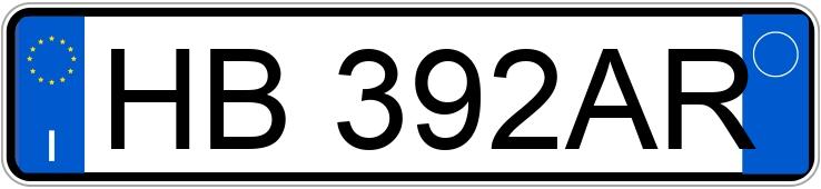 Numer rejestracyjny HB392AR posiada BMW Serie 1