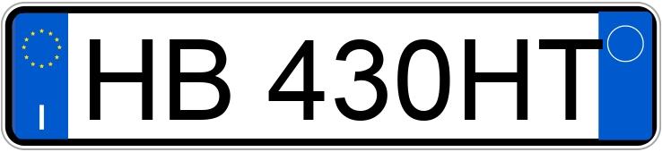 Le numéro d’enregistrement HB430HT a VOLKSWAGEN Golf 8a serie
