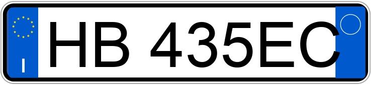 Il numero di registrazione HB435EC ha ALFA ROMEO ALFA MITO