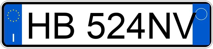 Numer rejestracyjny HB524NV posiada  
