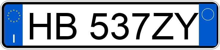 Numer rejestracyjny HB537ZY posiada Golf 8