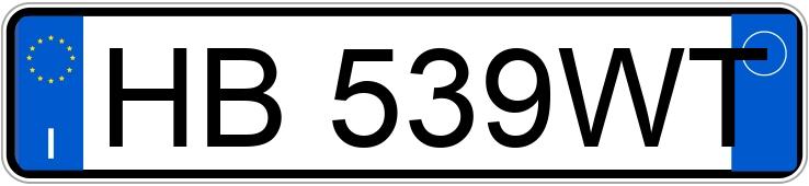 Numer rejestracyjny HB539WT posiada BMW iX1