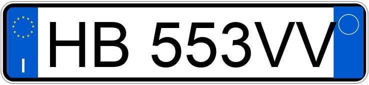 Numer rejestracyjny HB553VV posiada ALFA ROMEO Giulia