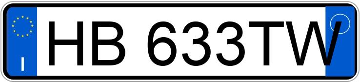 Numer rejestracyjny HB633TW posiada TESLA Model Y