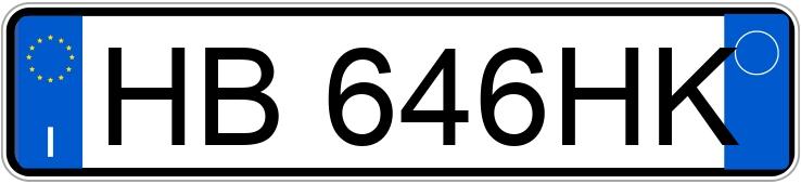 Numer rejestracyjny HB646HK posiada SUZUKI Vitara