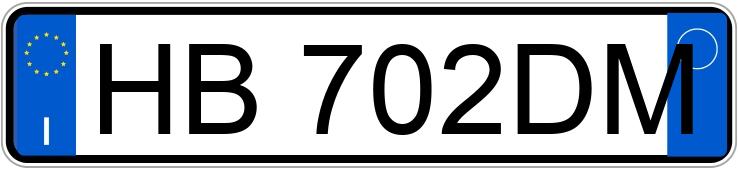 Numer rejestracyjny HB702DM posiada FIAT 500 HYBRID