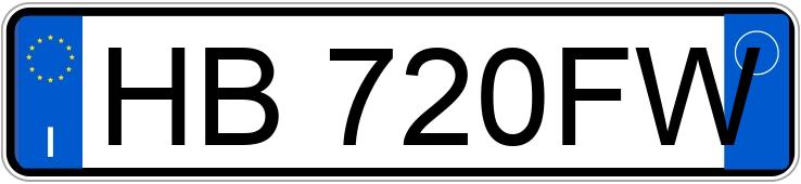 Numer rejestracyjny HB720FW posiada FIAT 500