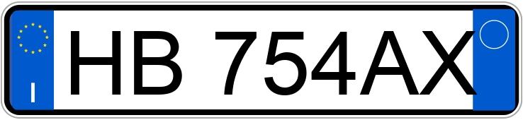 Numer rejestracyjny HB754AX posiada MG 
